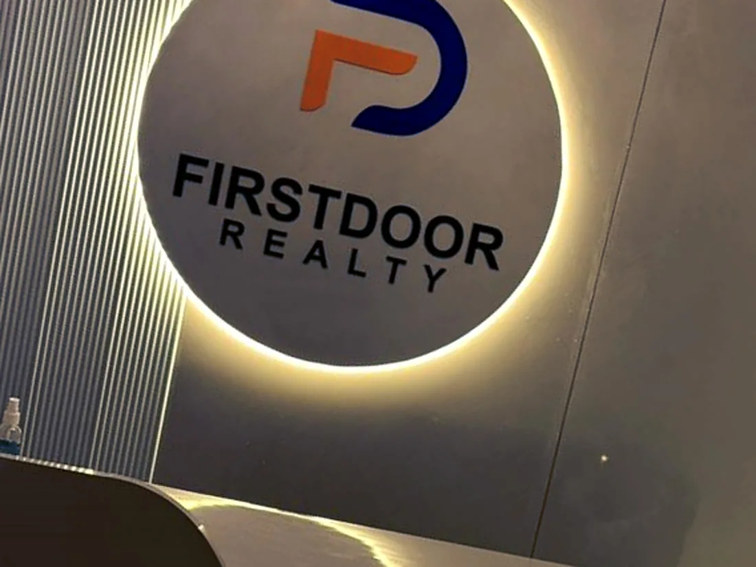 Client office — logo wall
