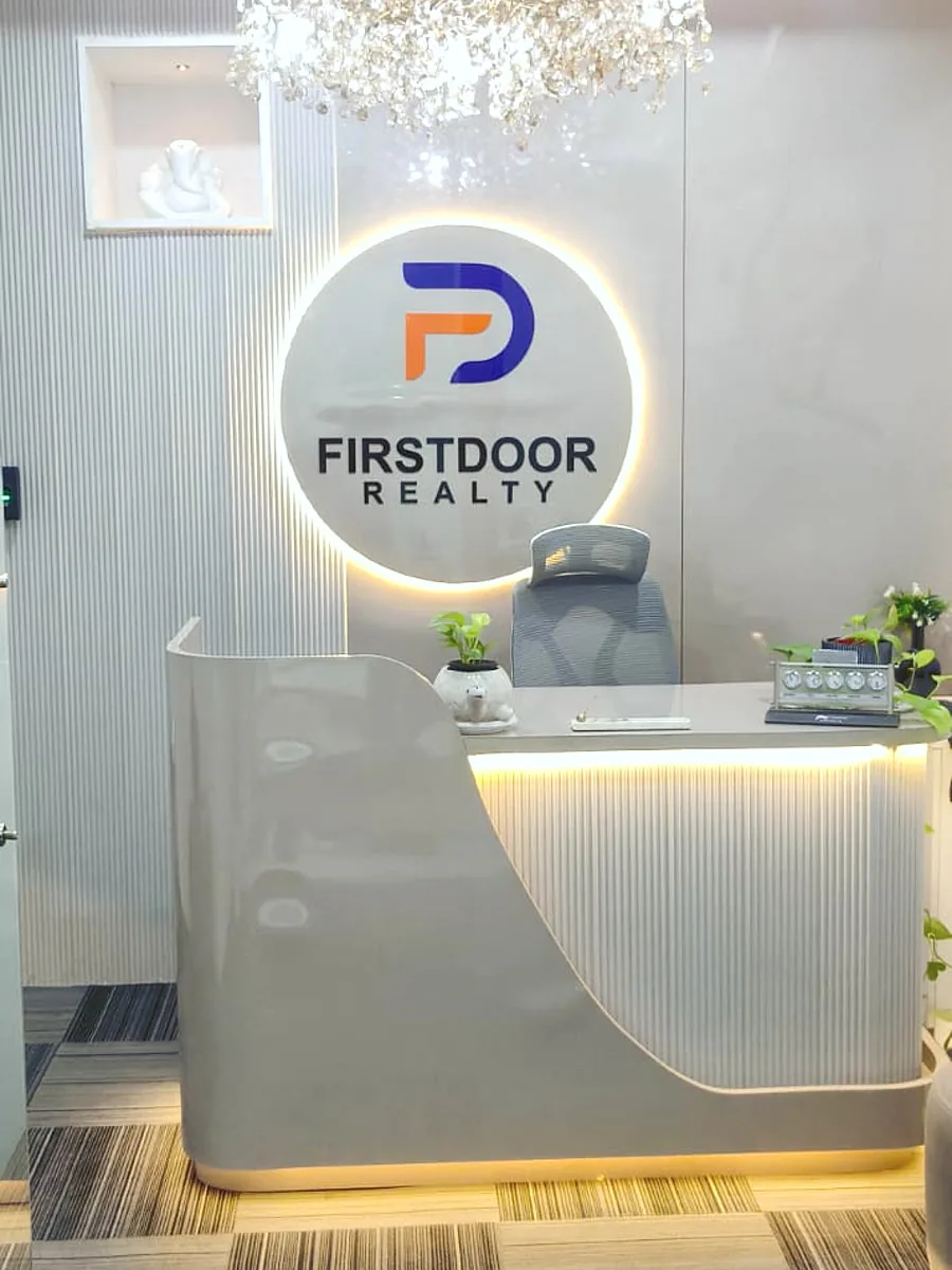 Reception — a client office we delivered